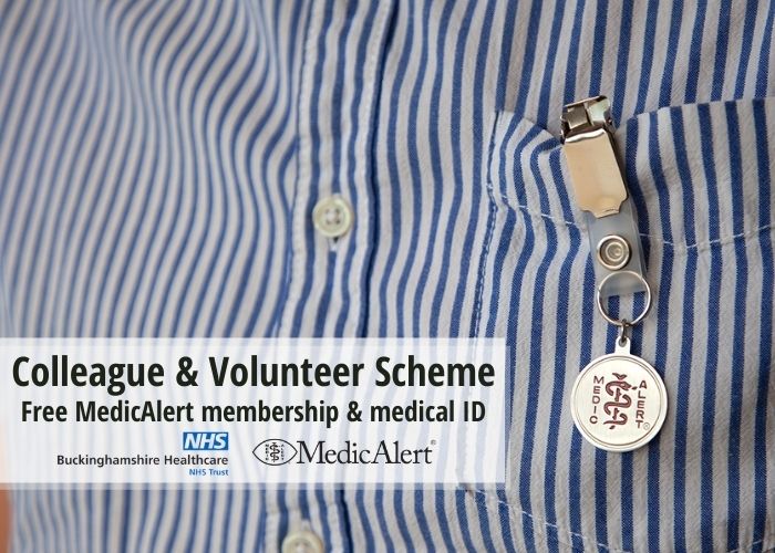 Colleague and volunteer scheme, free MedicAlert membership and medical ID